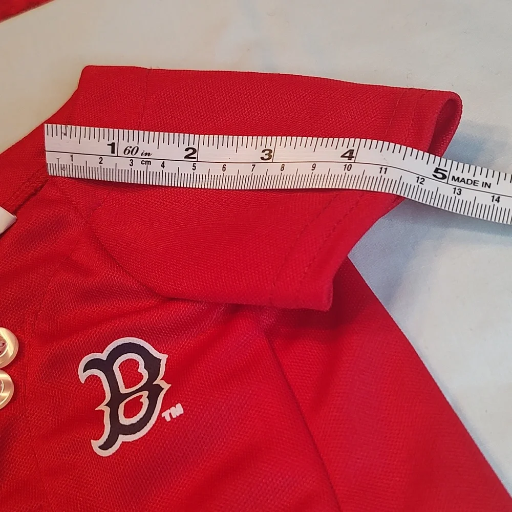 🐕MLB Official Pet Wear Boston Red Sox #01 Red Dog Shirt  small